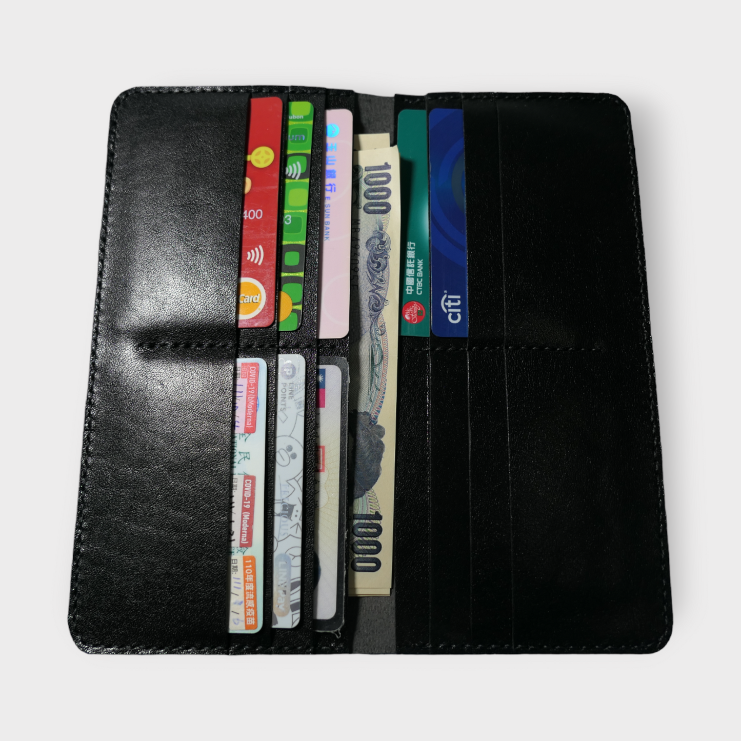 客製化真皮輕薄書本長夾