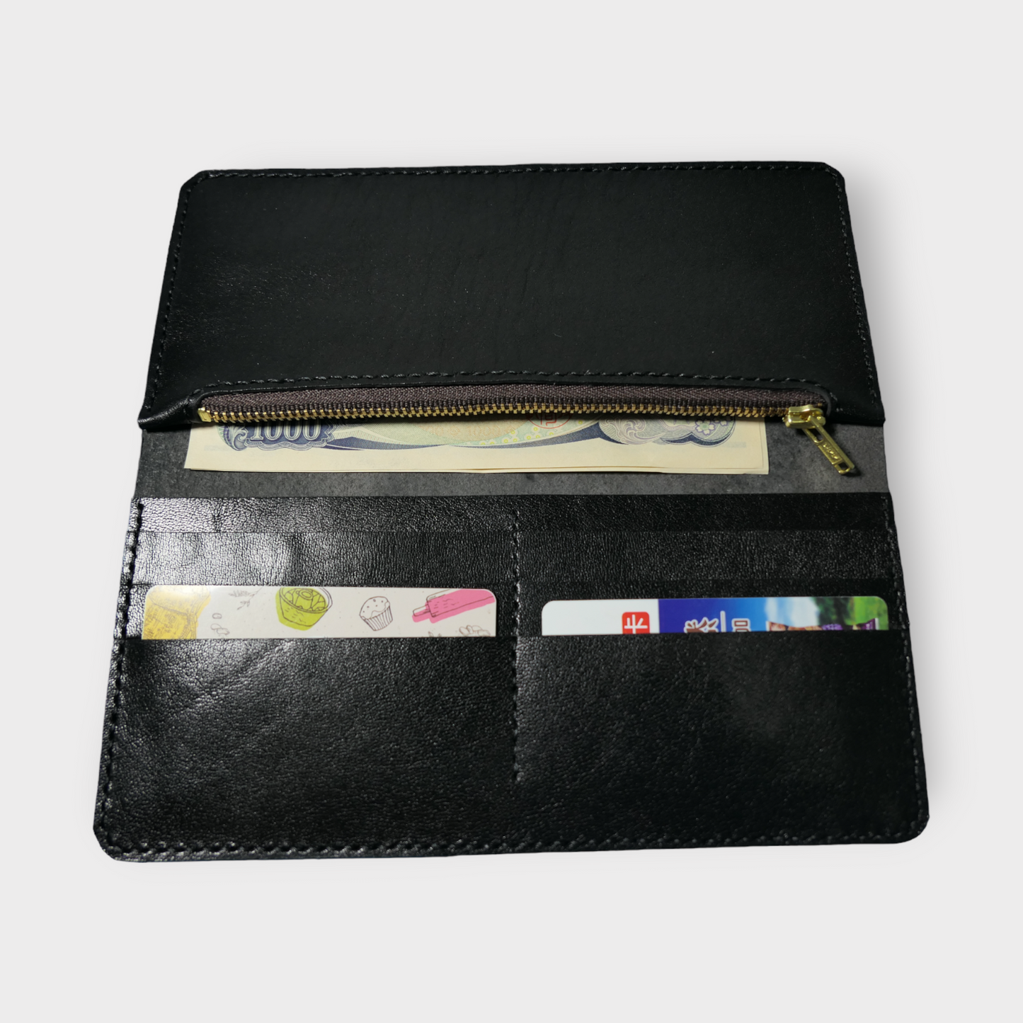 客製化真皮輕薄書本長夾(有零錢袋版本)